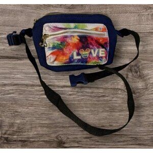 Disney Store Love Waist Bag Mickey  Fanny Pack Rainbow Tie Dye Pride Sling Mouse